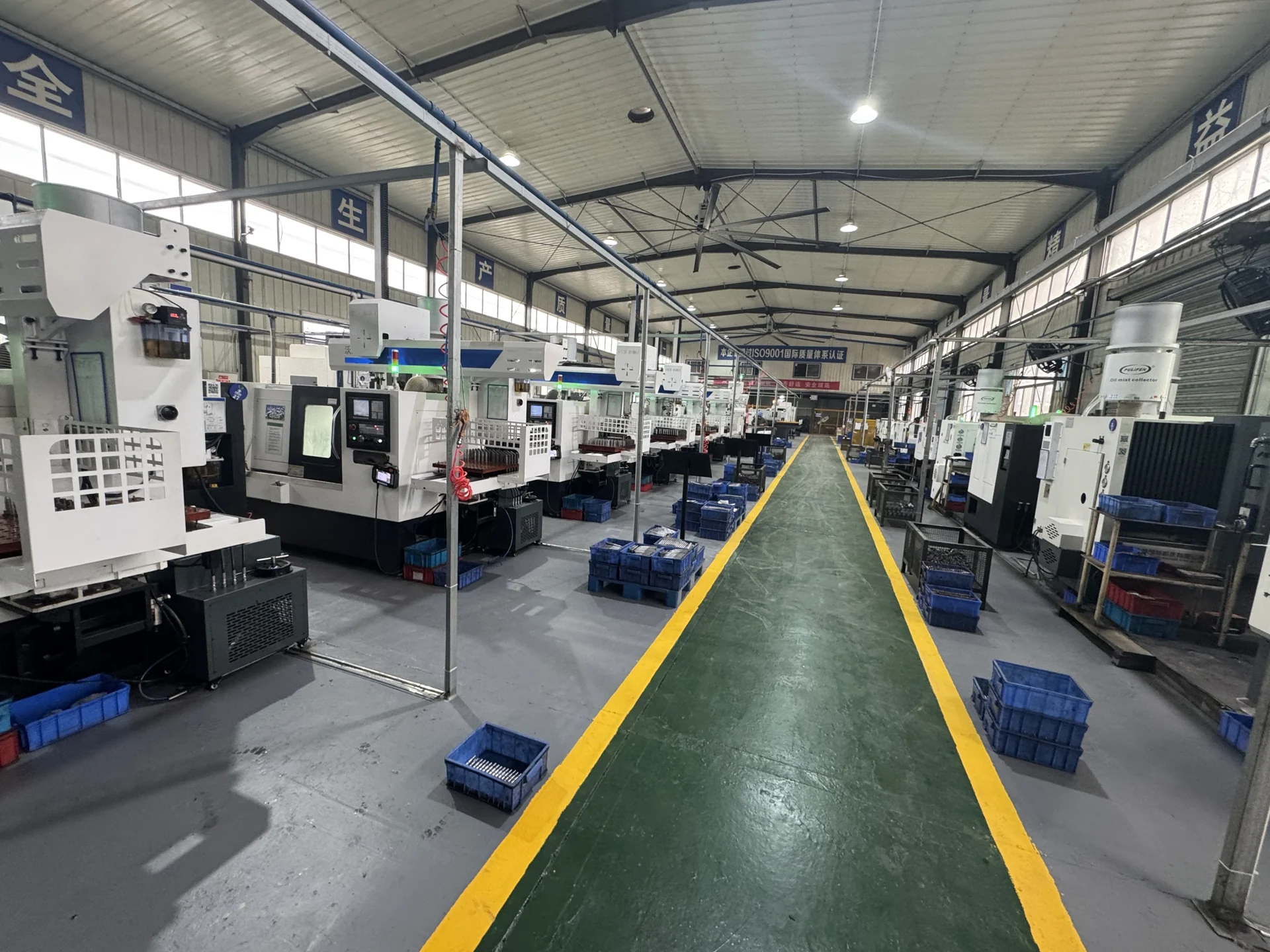 A closer view of the shop floor.