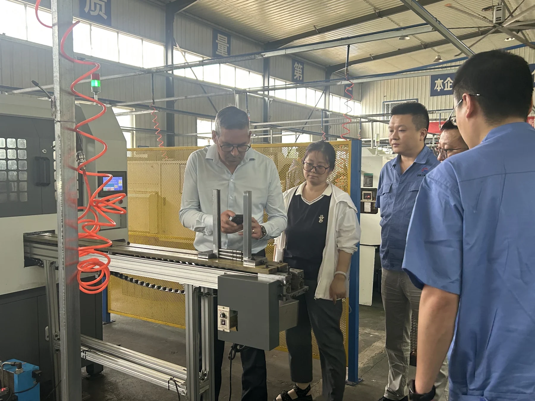 Reviewing machining on the shop floor